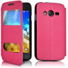 Housse Etui S-View Support Rose Fushia pour Samsung Galaxy Trend 2 Lite