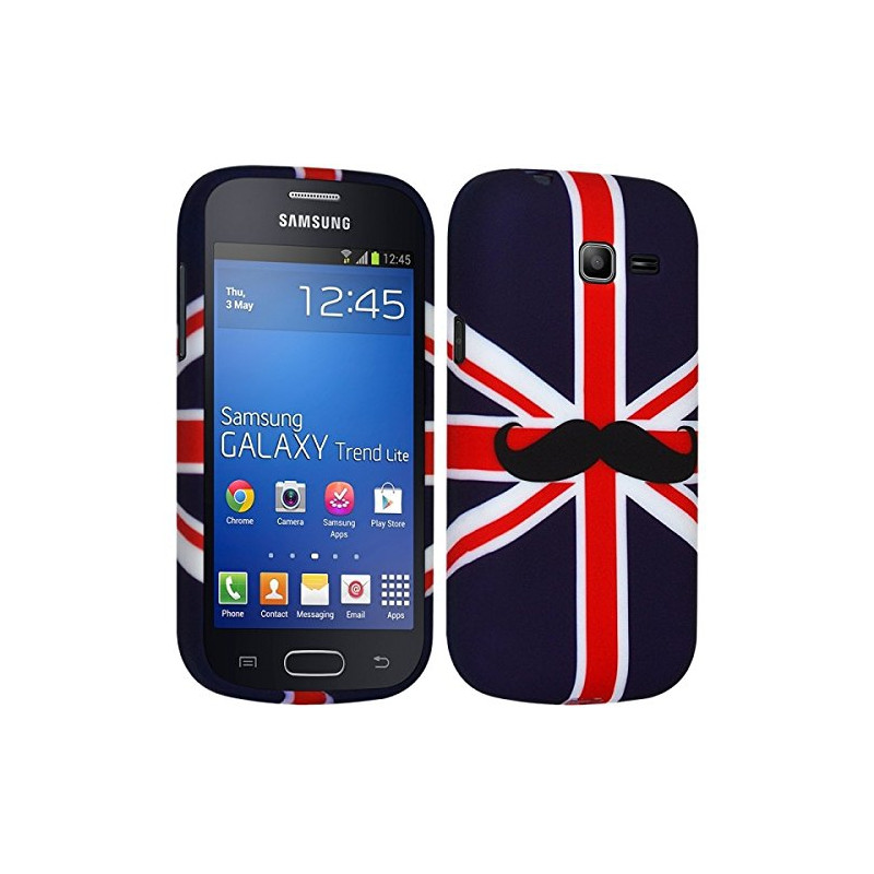 Coque Housse Etui à rabat latéral et porte-carte pour Samsung Galaxy Trend Lite (s7390) avec motif KJ03B + Film de Protection