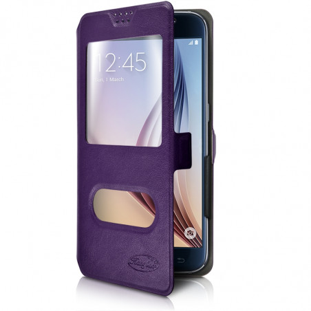 Etui double S-View Universel M Violet pour Blackview A8