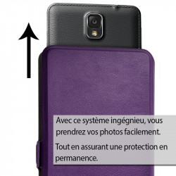 Etui double S-View Universel M Violet pour Blackview A8