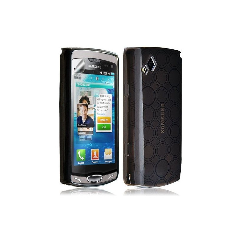 Housse étui coque gel hydro pour Samsung Wave 2 S8530 couleur noir