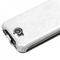 Housse Etui Coque Rigide Clapet pour Wiko Cink Peax 2 Couleur Blanc