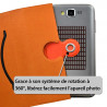 Housse Etui Support 360 degrés Universel S Orange pour Logicom L-ement 401