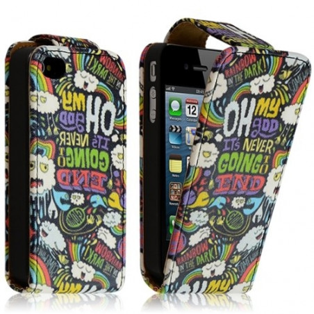 Housse coque étui pour Apple iPhone 4 / 4S avec motif LM18