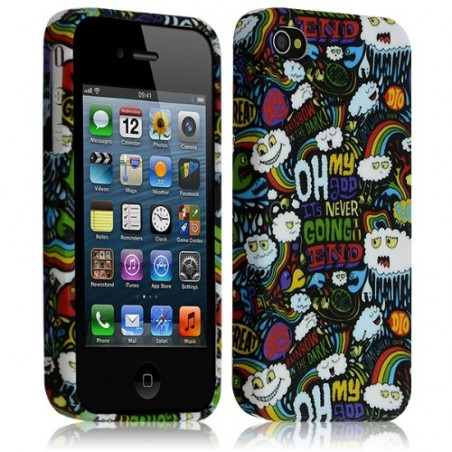 Housse étui coque gel pour Apple iPhone 4 / 4S avec motif LM18