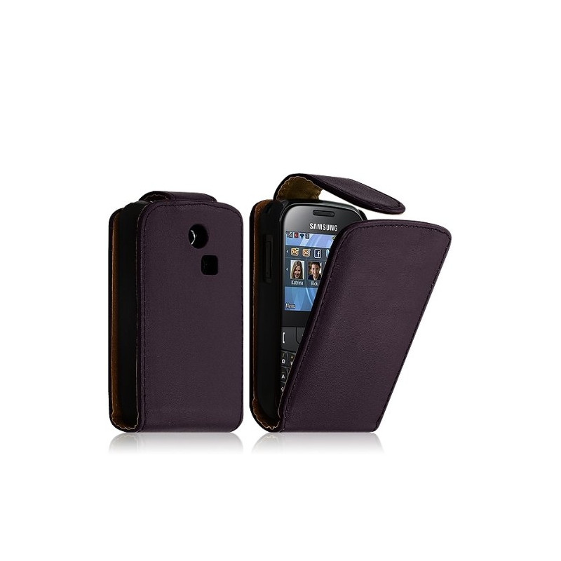 Housse coque étui pour Samsung Chat 335 S3350 Couleur Violet Foncé