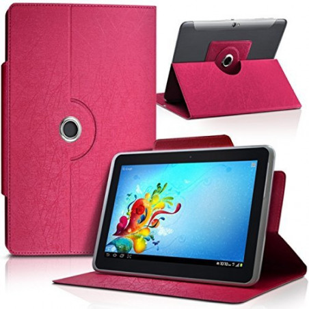 Housse Etui Universel L Rose fushia pour Tablette Asus Zenpad 3S 10