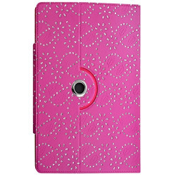 Housse Etui Diamant Universel M Rose Fushia pour Tablette Cube U63GT 8"