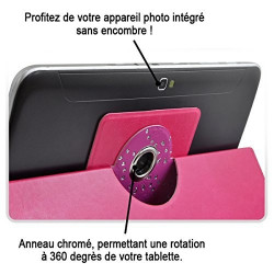 Housse Etui Diamant Universel M Rose Fushia pour Tablette Cube U63GT 8"