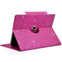 Housse Etui Diamant Universel M Rose Fushia pour Tablette Cube U63GT 8"