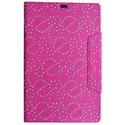 Housse Etui Diamant Universel M Rose Fushia pour Tablette Cube U63GT 8"