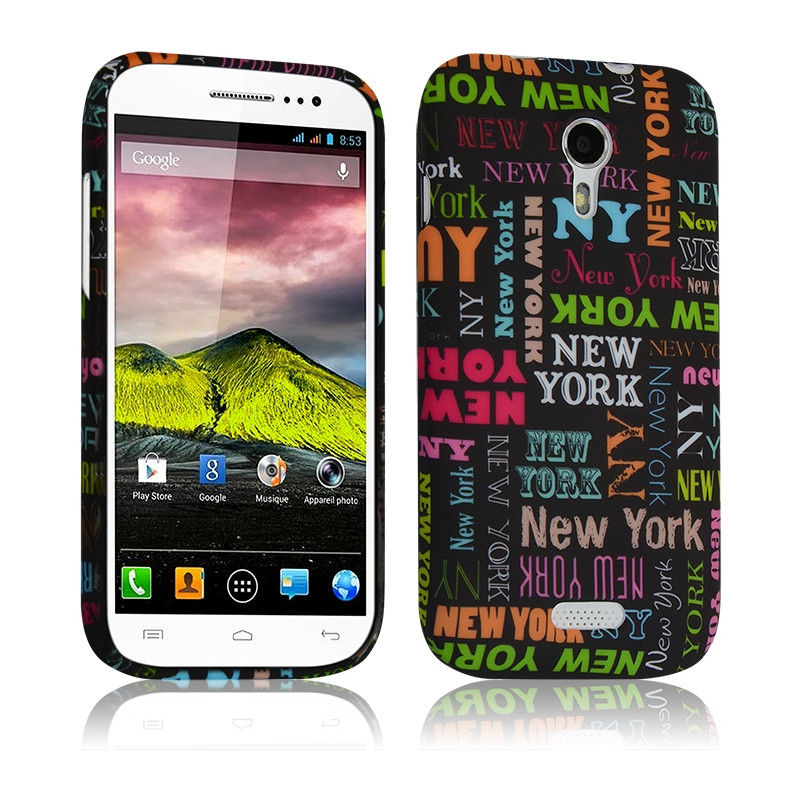 Housse Etui Coque Semi Rigide pour Wiko Cink Five avec Motif LM20 + Film de protection