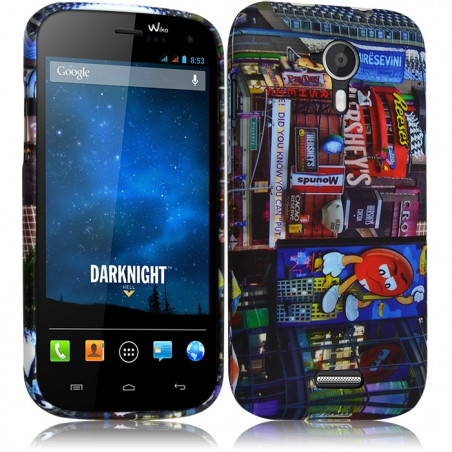 Housse Coque Semi Rigide pour Wiko Darknight avec Motif KJ26 + Film