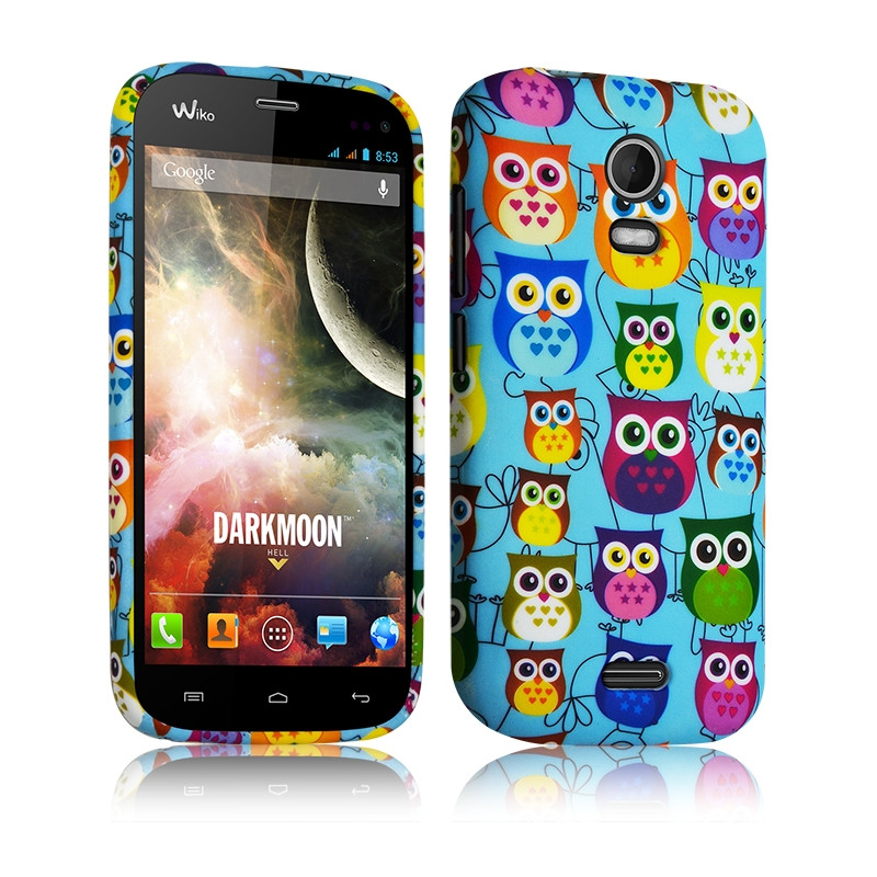 Coque Semi Rigide pour Wiko Darkmoon avec Motif KJ23 + Film