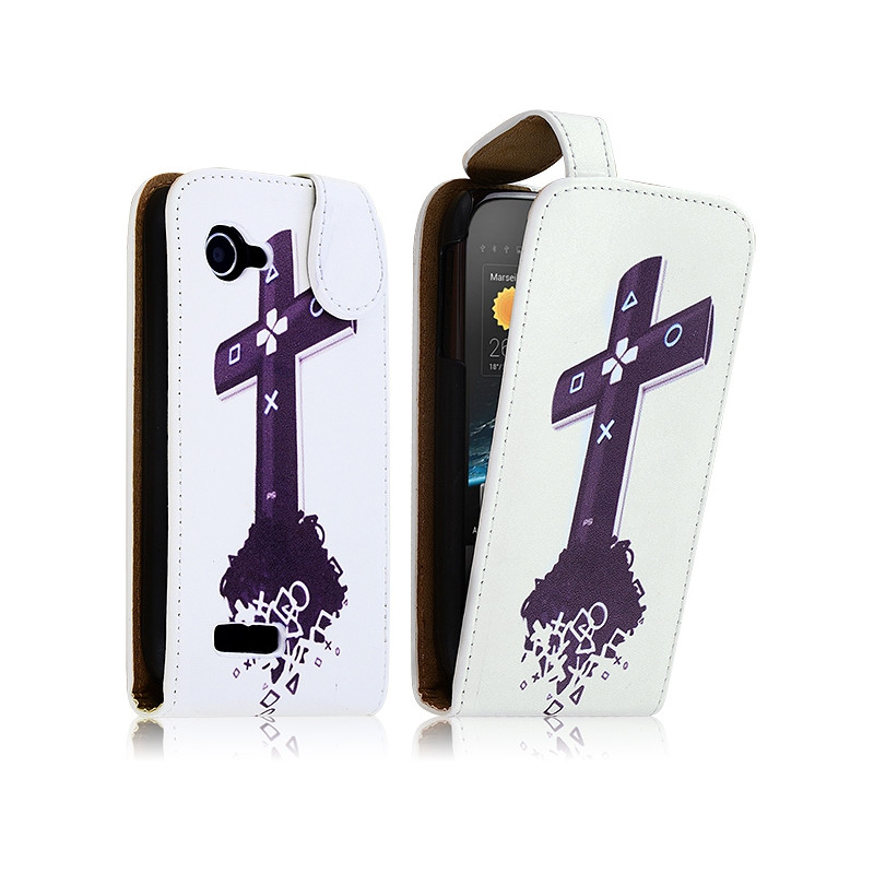 Housse Coque Etui pour Wiko Cink Slim avec Motif KJ21