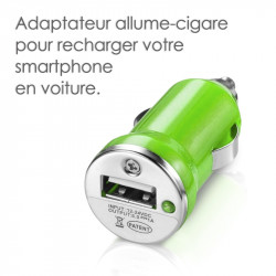 Chargeur 3en1 Secteur Usb Data Vert pour Archos 50d Helium 4G, Diamond 2 Plus