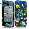 Housse Etui Coque pour Apple Iphone 4 / 4S motif HF09 + Chargeur Auto