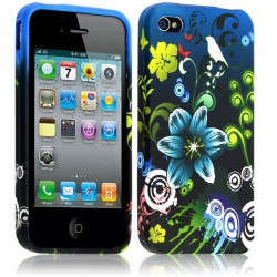 Housse Etui Coque pour Apple Iphone 4 / 4S motif HF09 + Chargeur Auto