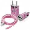 Chargeur auto secteur usb motif HF17 pour Logicom : L-ement 500, L-ement 501, L-ement 550, L-ement 500L