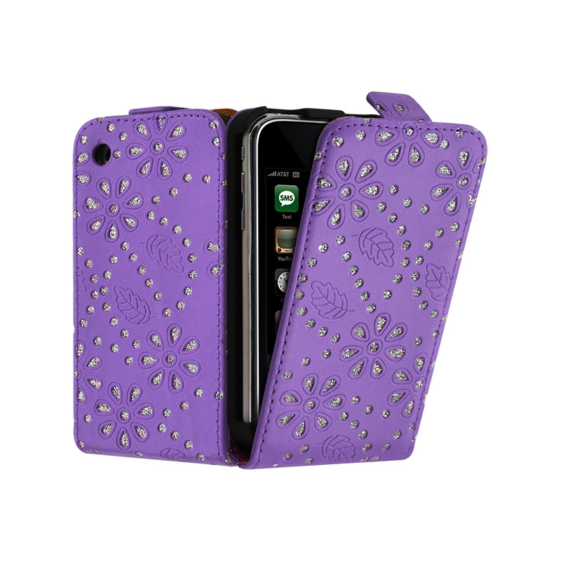 Housse Coque Etui pour Apple iPhone 3G/3GS Style Diamant Couleur Violet