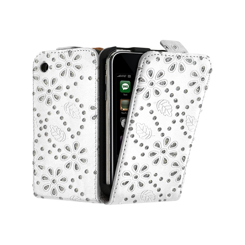 Housse Coque Etui pour Apple iPhone 3G/3GS Style Diamant Couleur Blanc