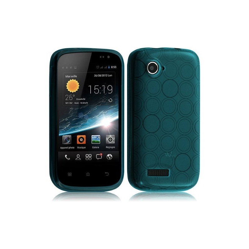 Housse Coque Gel Cercle pour Wiko Cink Slim 2 Couleur Bleu Translucide