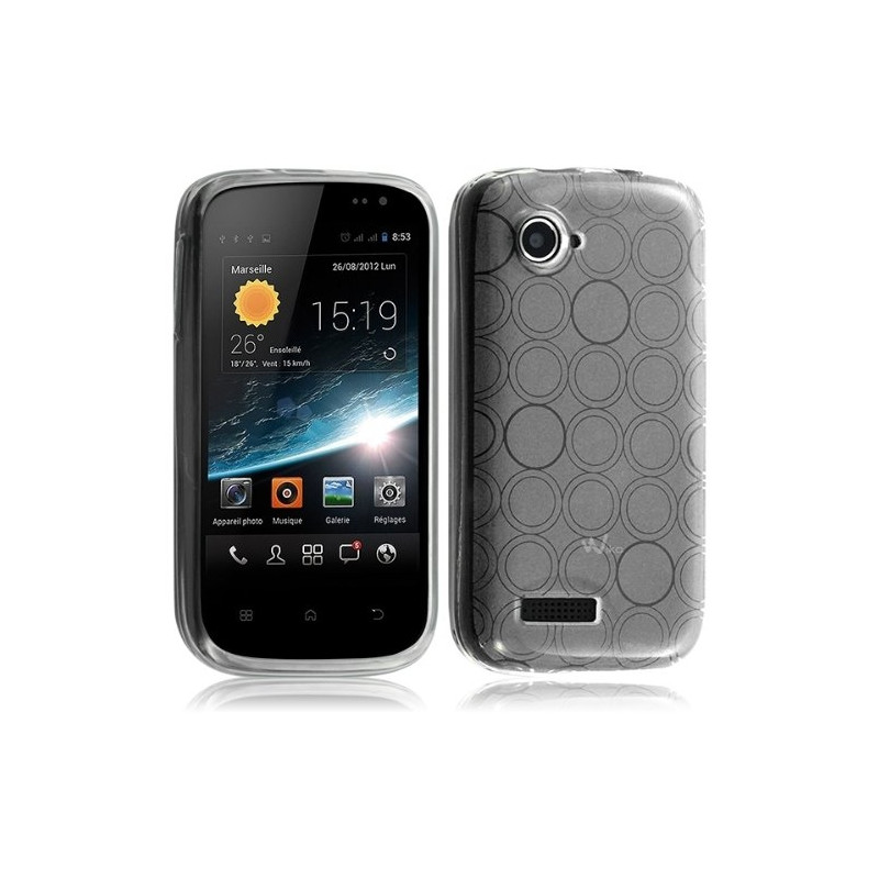 Housse Coque Gel Cercle pour Wiko Cink Slim 2 Couleur Gris Translucide