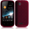 Housse Coque Gel Cercle pour Wiko Cink Slim 2 Couleur Rouge Foncé