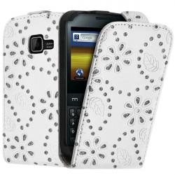 Housse Coque Etui de Protection Diamant Blanc pour Samsung Galaxy Y Pro B5510
