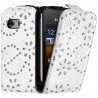 Housse Etui de Protection avec Diamant Blanc pour Samsung Galaxy Y S5360