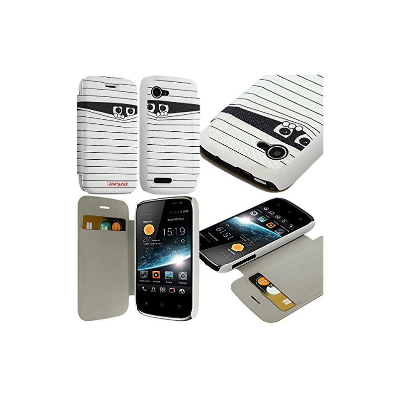 Etui à rabat latéral et porte-carte pour Wiko Cink Slim 2 avec motif SC04