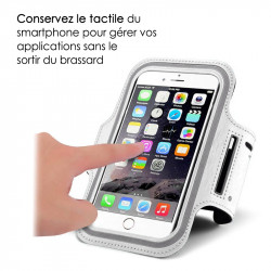 Brassard De Sport Etanche Blanc pour Apple iPhone 6 / 6S, Samsung Galaxy S6 / S7