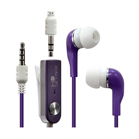 Écouteurs Stéréo Filaires couleur Violet pour Sony : Xperia T3 / Xperia M2 / Xperia M / Xperia T2 Ultra / Xperia Z2 / Xperia 