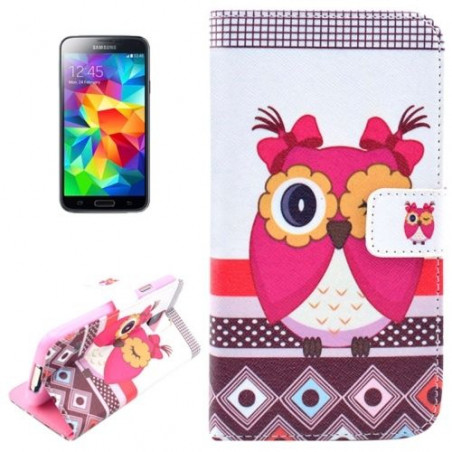 Etui Portefeuille Support Motif pour Samsung Galaxy S5 Mini