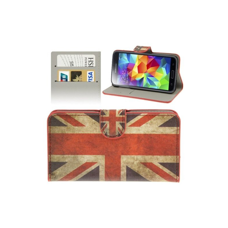 Etui Portefeuille Support Motif pour Samsung Galaxy S5 Mini