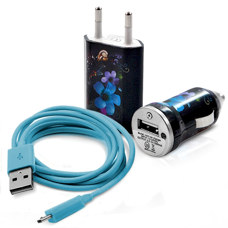 Chargeur maison + allume cigare USB + câble data HF16 pour Thomson : Nimble TH1035MT/ Link 475X / Link 3.5 TH1125MX / Link 4.0 