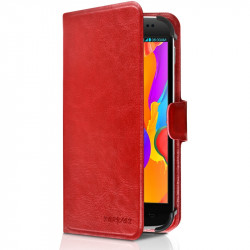 Etui Universel L Porte-Carte à Attaches Couleur Rouge pour Meizu M3 Note