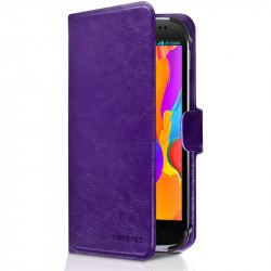 Etui Universel L Porte-Carte à Attaches Couleur Violet pour Meizu M2 Note