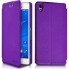 Etui à rabat latéral Support Couleur Violet pour Sony Xperia Z3 + Film de protection