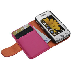 Housse coque etui Portefeuille pour Samsung s5230 Player One rose