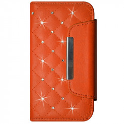 Etui Universel L Style Diamant orange pour Zopo ZP530