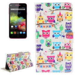 Housse Coque Etui Portefeuille Universel Style Diamant pour Archos 50 Helium 4G Couleur Noir