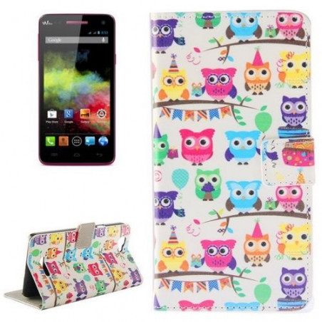 Etui de Protection Portefeuille Support Motif pour Wiko Rainbow 4G