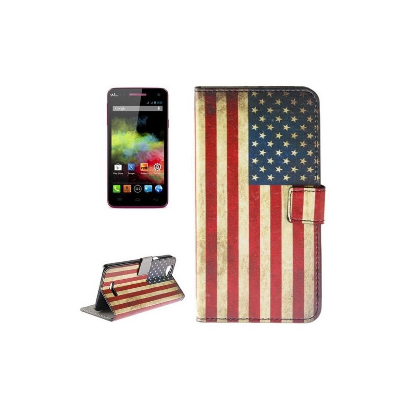 Etui de Protection Portefeuille Support Motif pour Wiko Rainbow 4G