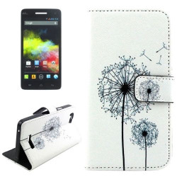 Housse Coque Etui Portefeuille Universel Style Diamant pour Archos 50 Helium 4G Couleur Noir