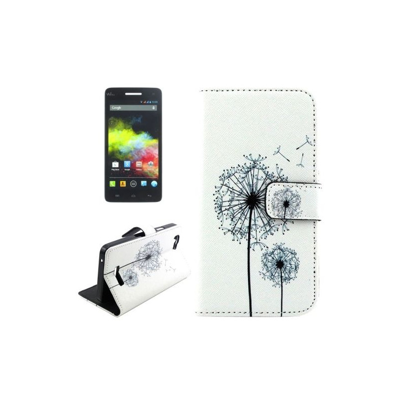 Etui de Protection Portefeuille Support Motif pour Wiko Rainbow 4G