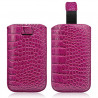 Housse Coque Etui Pochette Style Croco Couleur Rose Fushia pour Wiko Cink Slim / Slim 2