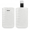 Housse Coque Etui Pochette Style Croco Couleur Blanc pour BlackBerry Q5 / Q10