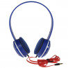 Casque Headphone Stéréo Bleu pour Smartphone Apple, Sony, Samsung, Wiko