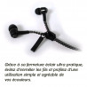 Kit pieton Stéréo noir pour Apple : iPhone 3G/3Gs / iPhone 4/4S